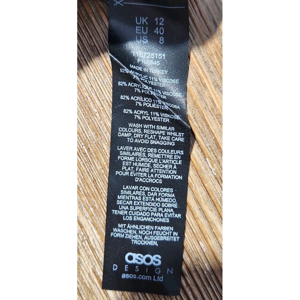 Asos Design Dress Women's Size‎ 8 Black Sheer Sides - Picture 4 of 7